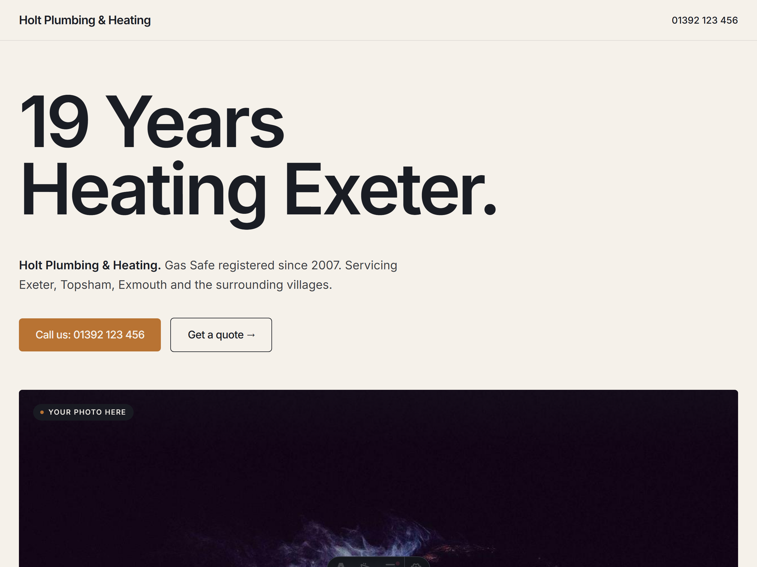 Established site preview for Holt Plumbing & Heating